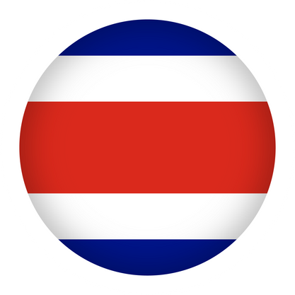 Round Flag Costa Rica